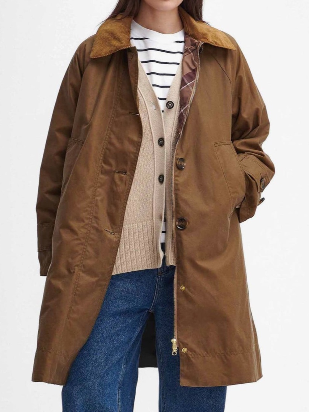 Barbour Hartwick Water Resistant Waxed Cotton Coat 6